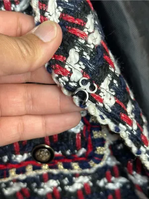 Zara Basic Tweed Bouclé Jacket Women’s L Red Black White Gold Trim Blazer thumbnail 13