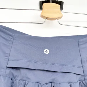 Halara Womens SoftlyZero Airy Super High Waisted Yoga Shorts Blue Large Long thumbnail 3