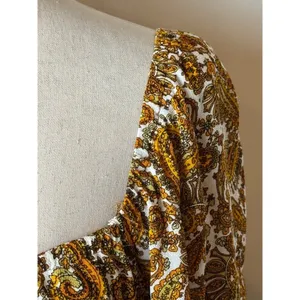 Faithfull The Brand Dress Women 4 Gold Indira Balloon Sleeve Paisley Mini‎ Boho thumbnail 9