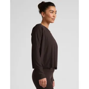 NWT Beyond Yoga Featherweight Daydreamer Pullover L Dark Brown thumbnail 2