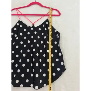Victorias Secret Polka Dot Cami Top Black‎ Pink Straps Large 391191-HGK thumbnail 2