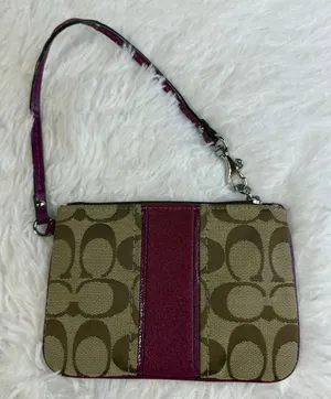 Coach Signature Purple Wristlet thumbnail 1