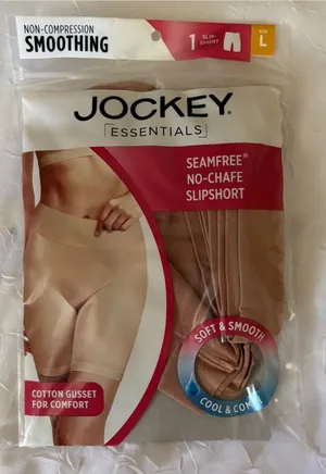 Jockey Essentials Seamfree No-Chafe Cooling Slipshort - Beige | Size L thumbnail 1