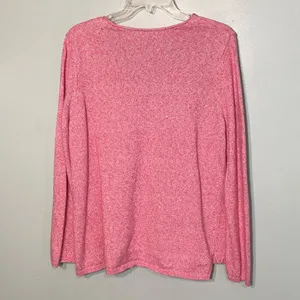 Old Navy Womens Pink V-Neck Long Sleeve Sweater Size XL thumbnail 3