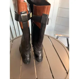 Cole Haan Air Daelin Riding Boots Black Brown Size 5.5 B thumbnail 12