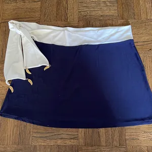 Swim Bathing Suit Blue & White Cover Up Skirt thumbnail 4