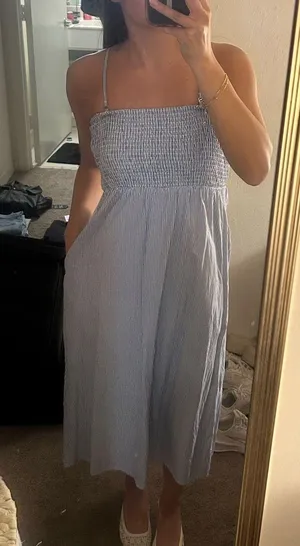 Strapless Summer dress Blue thumbnail 3
