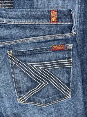 7 For All Mankind Flynt Low Rise Bootcut Blue Jeans Women’s 31 x 32.5 VTG Y2K thumbnail 7