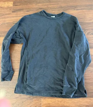 Men’s long sleeve gymshark washed black tee thumbnail 1