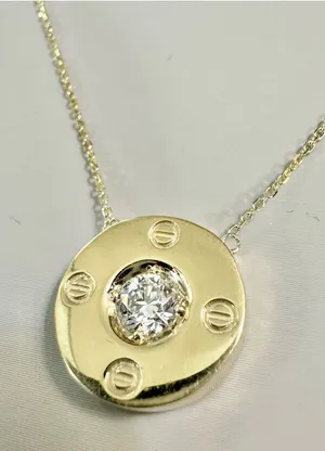 14K Yellow Gold Diamond Fashion Necklace thumbnail 1
