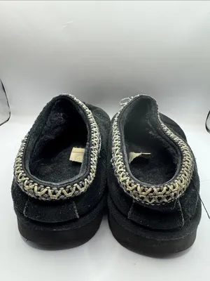 UGG Tasman II Black Suede Shearling Slippers EU 38 US 7 Cozy Mule Clogs thumbnail 5