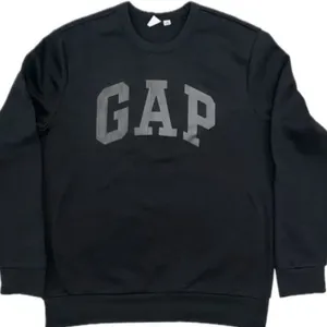 GAP Crewneck Sweatshirt Size Medium Washed Black Logo thumbnail 1
