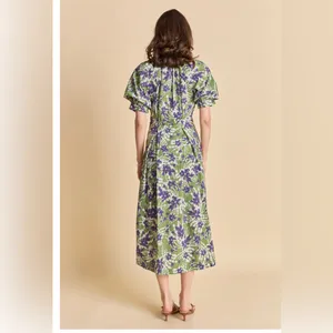 English Factory Casual Print Pleat Midi Dress FLORAL PRINTED MIDI DRESS size XS thumbnail 3