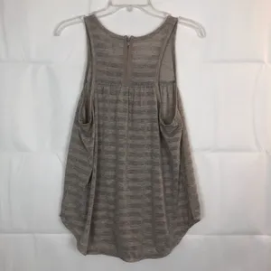 American Eagle Sleeveless Striped Metallic Swing Top Size Medium thumbnail 6