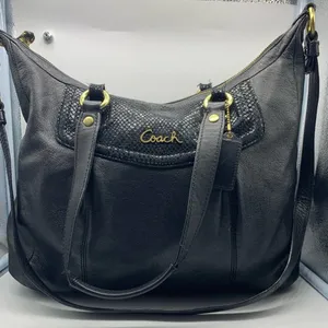 COACH Ashley black leather satchel thumbnail 6