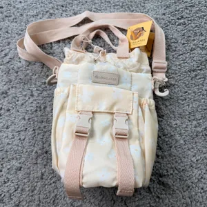 Blogilates Water Bottle Sling Peach Floral Insulated Crossbody Bag NWT thumbnail 5