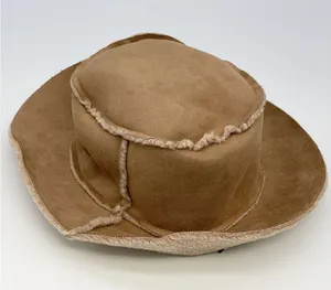 Hat Attack Unisex Reversible Faux Shearling Bucket Hat One Size Natural Sherpa thumbnail 1