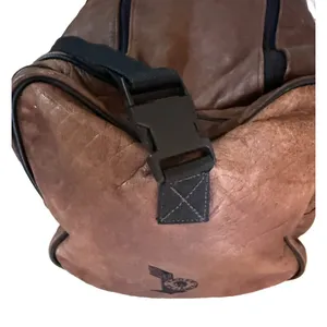 Vintage Eagle Creek Brown Leather Duffle Bag Travel Carry On Weekender 22" thumbnail 4