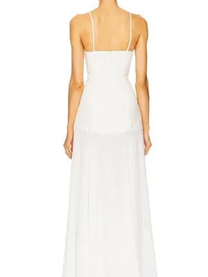 Lovers and Friends Elegant White Spaghetti-Strap Maxi Dress thumbnail 2