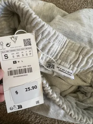 ZARA Grey Sweat Shorts thumbnail 4