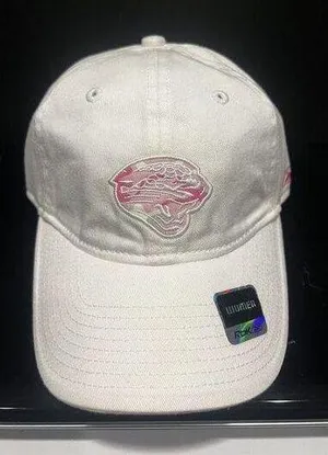 Jacksonville Jaguars Women's Adjustable‎ Slouch White /Pink Color Reebok Hat thumbnail 1