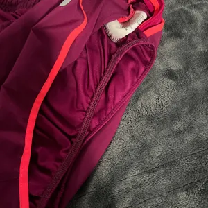Nike Women's Dri-Fit Tempo Lined Running Shorts Purple Magenta with Pink Trim thumbnail 3