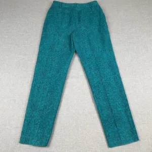 Dana Buchman Pants Womens 8 Green Animal Print Twill Slim Stretch Pockets thumbnail 9