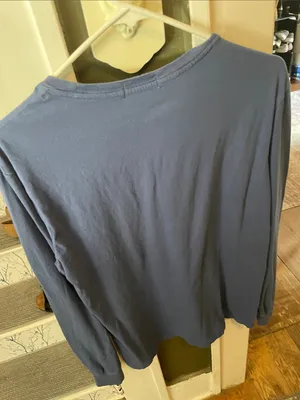 Lauren Ralph Lauren Long Sleeve Tee in Periwinkle Blue with Pink Pony thumbnail 4