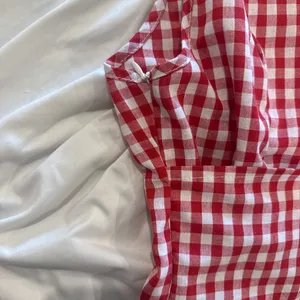 SheIn Red Gingham Wrap Tie Top thumbnail 3