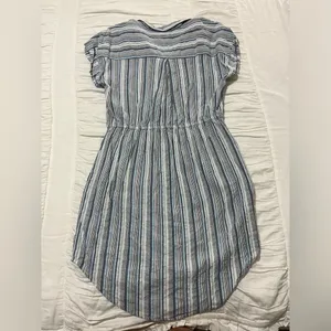 Japna Pinstripe Linen Shirt Dress. Size Large. thumbnail 3