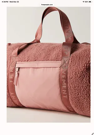 Free People Movement Slopes Sherpa Duffle Bag in Gem NWT $128R thumbnail 4