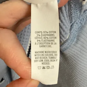 Aerie Offline Blue Striped Waffle Knit Thermal Top Size Small thumbnail 4