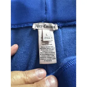 Juicy Couture Velour Pants Jogger Royal Blue Women's Large Y2k Athleisure Sport thumbnail 2