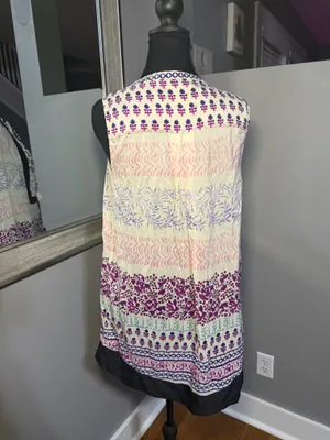Maeve x Anthropologie Silk Bohemian Mixed Print Tunic Blouse Festival Chic 10 thumbnail 6