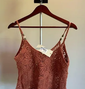 Miss Me Orange Cropped Embellished Camisole thumbnail 1