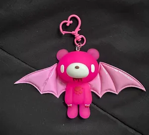 Pink Bat Wing Bear Keychain thumbnail 1