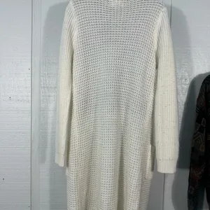 Ambiance Apparel Off White Cardigan Sweater Size Large EUC thumbnail 4