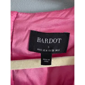 Bardot Pink Ruched Mini Dress Size 4 Bubble Retro Flirty Feminine thumbnail 8