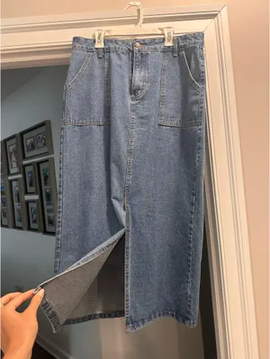 Denim Maxi Skirt Size M thumbnail 2