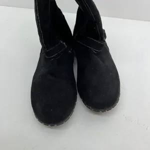 Dr Scholls black mid calf side zip round toe synthetic boots warm women size 8 thumbnail 5