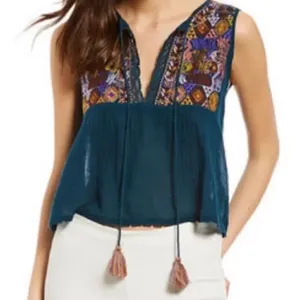 Free People Embroidered Lohri Crop Top thumbnail 3