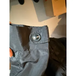 In Front Windbreaker Jacket Women's Size 2XL Black Hooded Single Breasted thumbnail 8