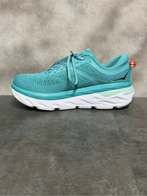 Hoka One One Bondi 7 Women’s Aqua Running Shoes Size 9.5 thumbnail 11