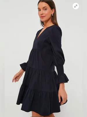 Pomander Place Navy Cotton Poplin Kenzo Dress M thumbnail 3