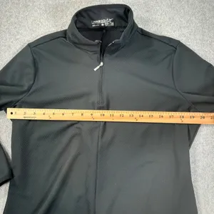 Nike Golf Dri-Fit Quarter Zip Pullover Women's Large Black Long Sleeve Mock Neck thumbnail 6