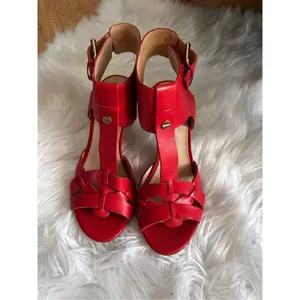 Guess heels orange coral color size 6.5 about 4 inch heel thumbnail 2