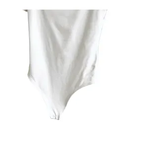 BABATON Contour Squareneck Short Sleeve Bodysuit White Thong Cut Women's Small thumbnail 7