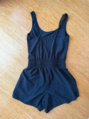 Abercrombie & Fitch Black Active Romper XS Tall Drawstring Athletic Playsuit thumbnail 3