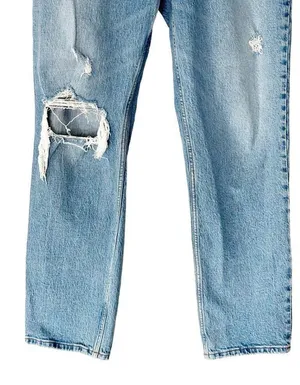 Abercrombie Jeans Dad High Rise Curve Love Button Fly Distressed 30 Long thumbnail 4