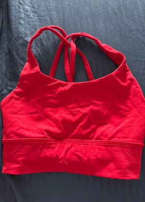 Lululemon Dark Red Energy Longline Bra 2 thumbnail 1